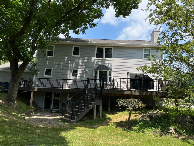 Updated West Chester home with white James Hardie siding