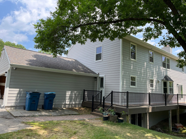 Updated West Chester home with white James Hardie siding