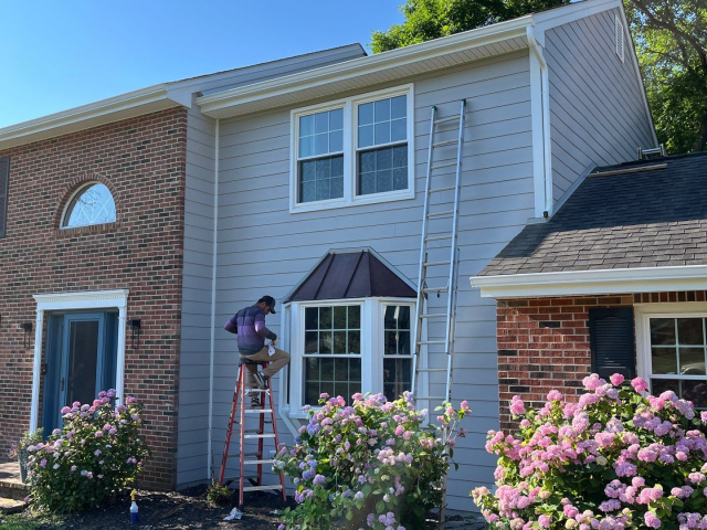 Updated West Chester home with white James Hardie siding