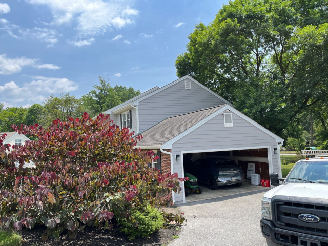 Updated West Chester home with white James Hardie siding