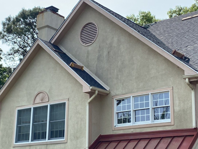 A Voorhees, NJ home undergoing a roof replacement and closed skylight integration.