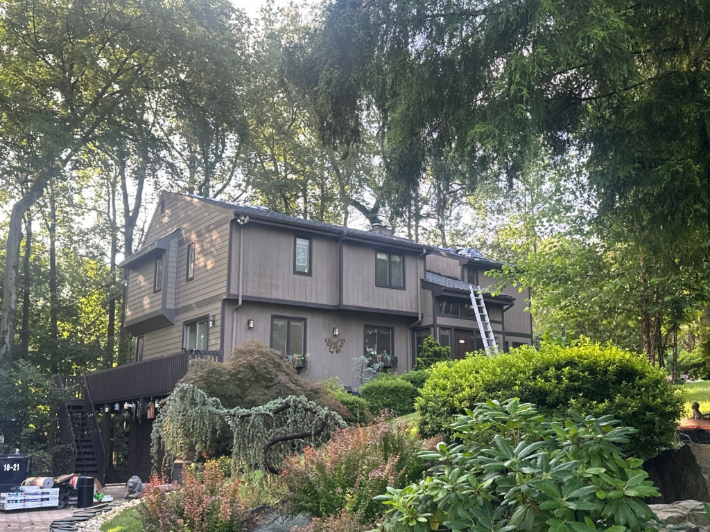 before villanova gaf roof replacement hardie siding