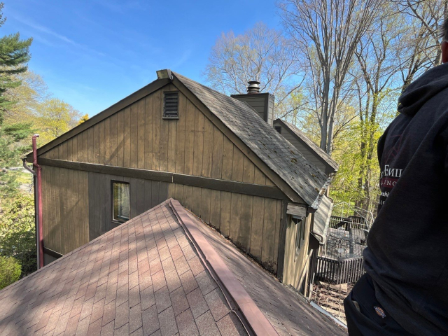 before villanova gaf roof replacement hardie siding