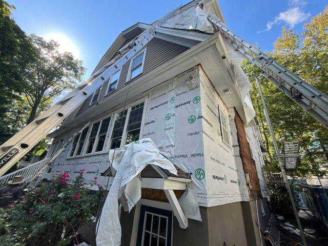 During during haddonfield siding replacement dutch colonial home