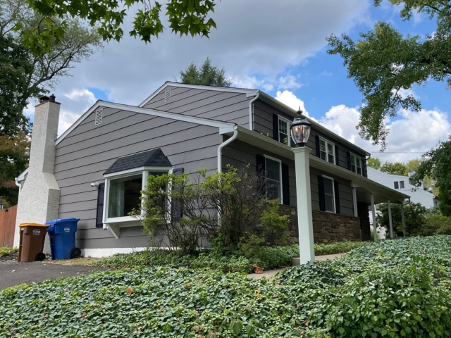 Front and side view of a Yardley, PA home. Front and side view of a Yardley, PA home.